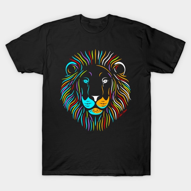 Colorful Lion T-Shirt by goldengallery